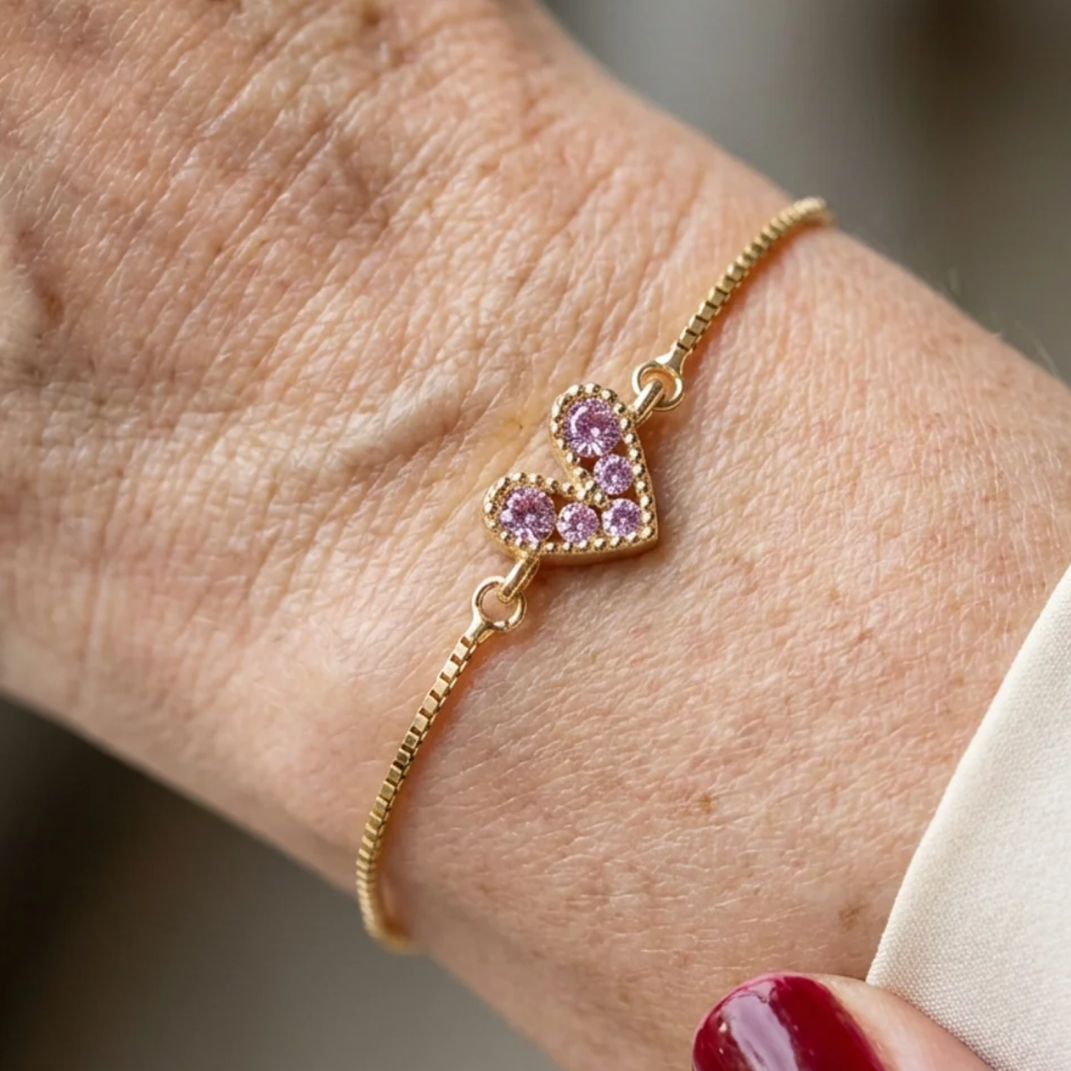 Pulsera Amor Rosa Suave