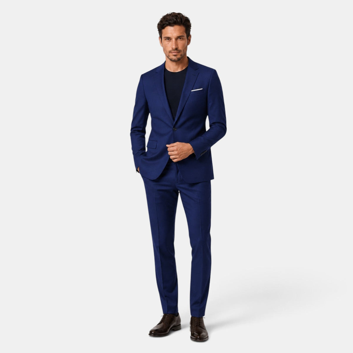 Traje Hombre Dos Piezas Corte Elegante Tejido Elástico