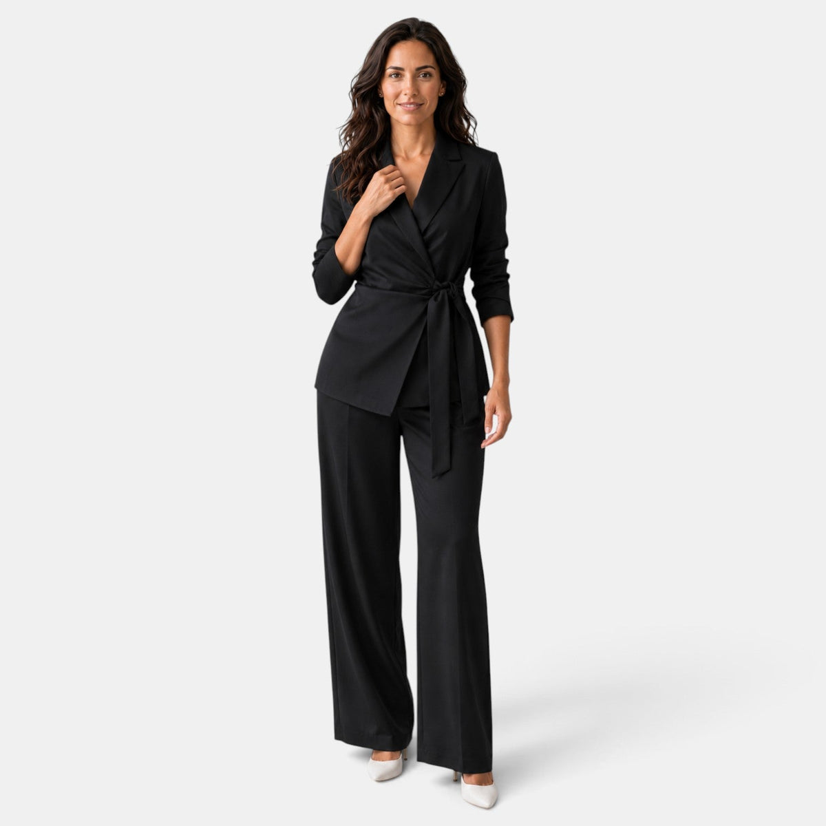 Traje Mujer de Seda con Cinturón