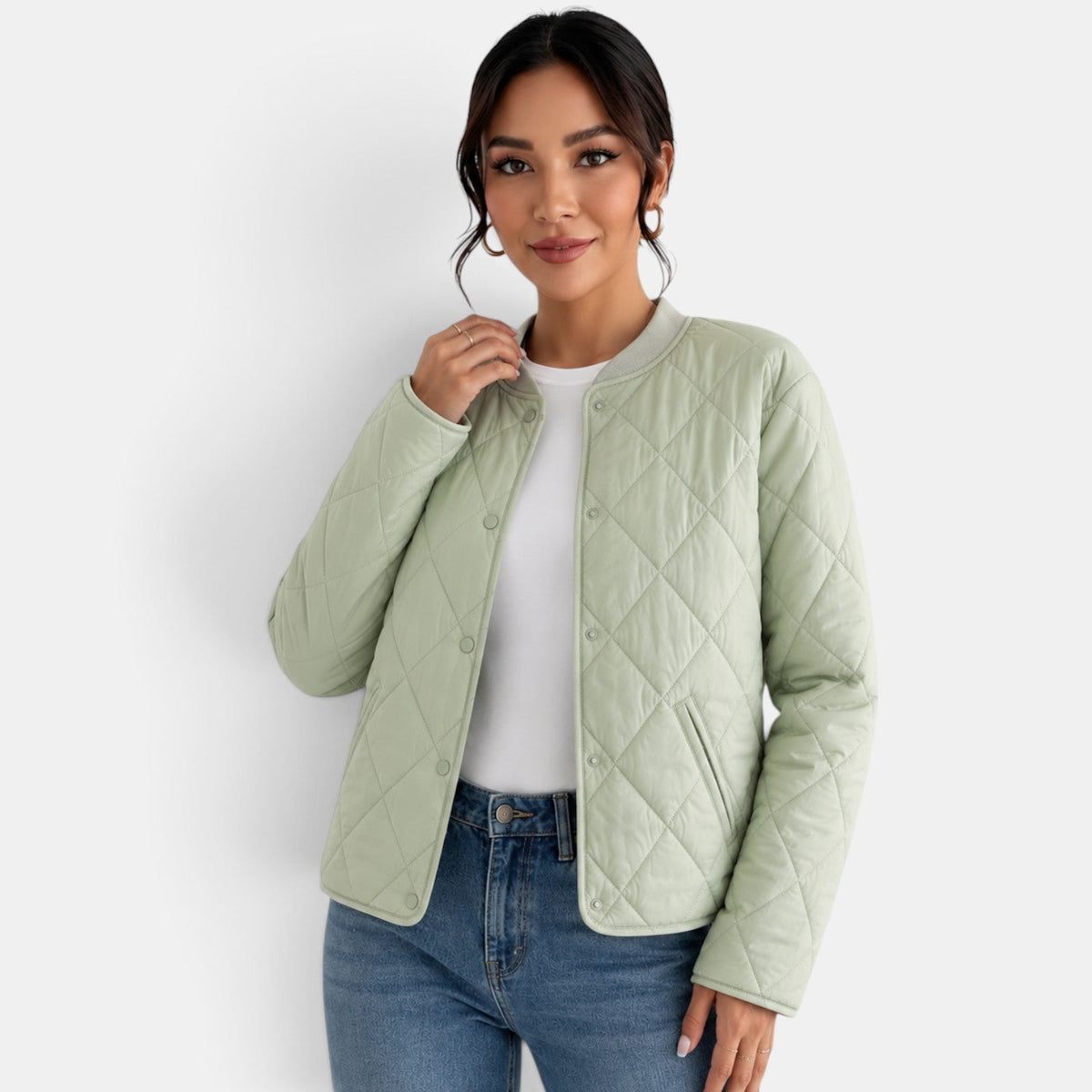 Chaqueta Algodón Mujer Elegante Otoño