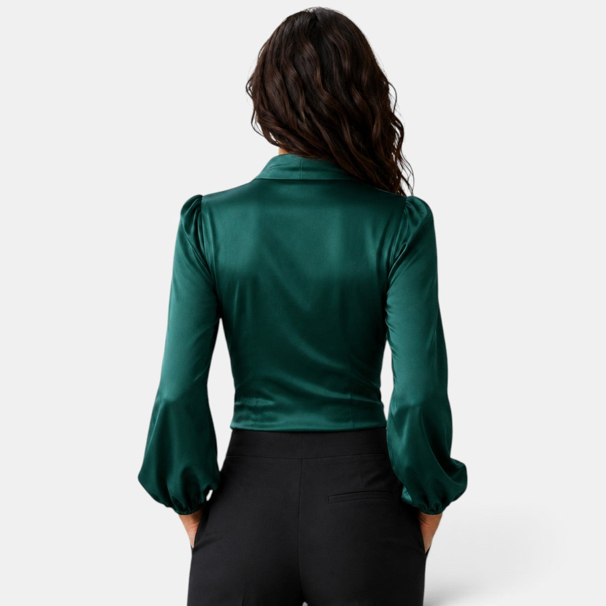 Blusa Mujer Satinada Cuello V