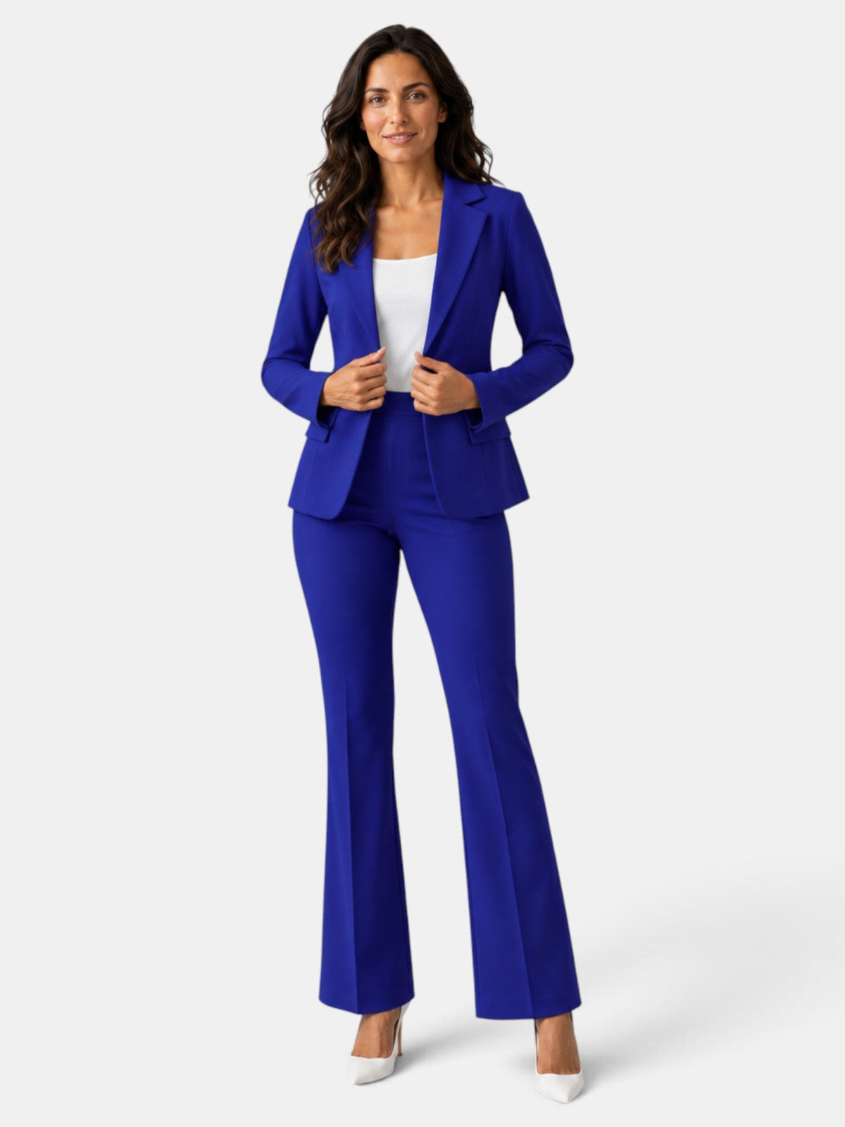 Traje Mujer Blazer y Pantalón Flare