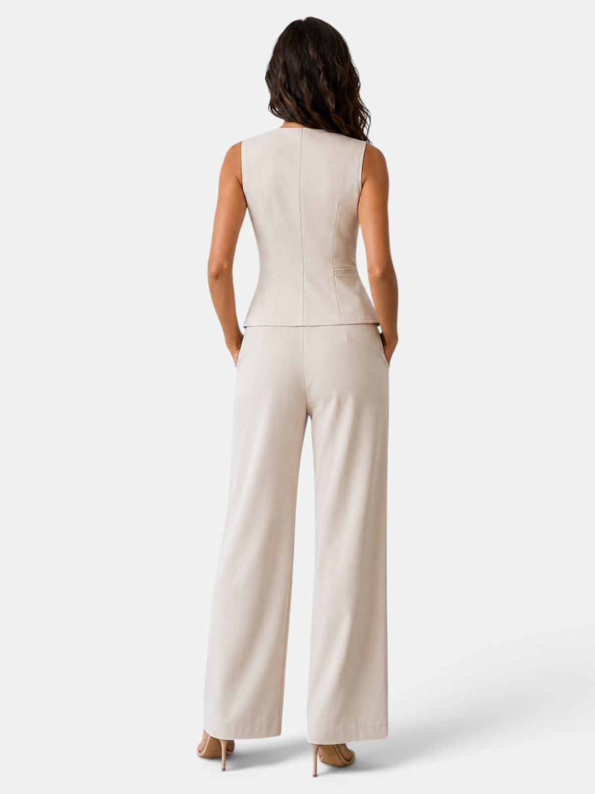 Traje Mujer Elegante Oficina Cintura Alta