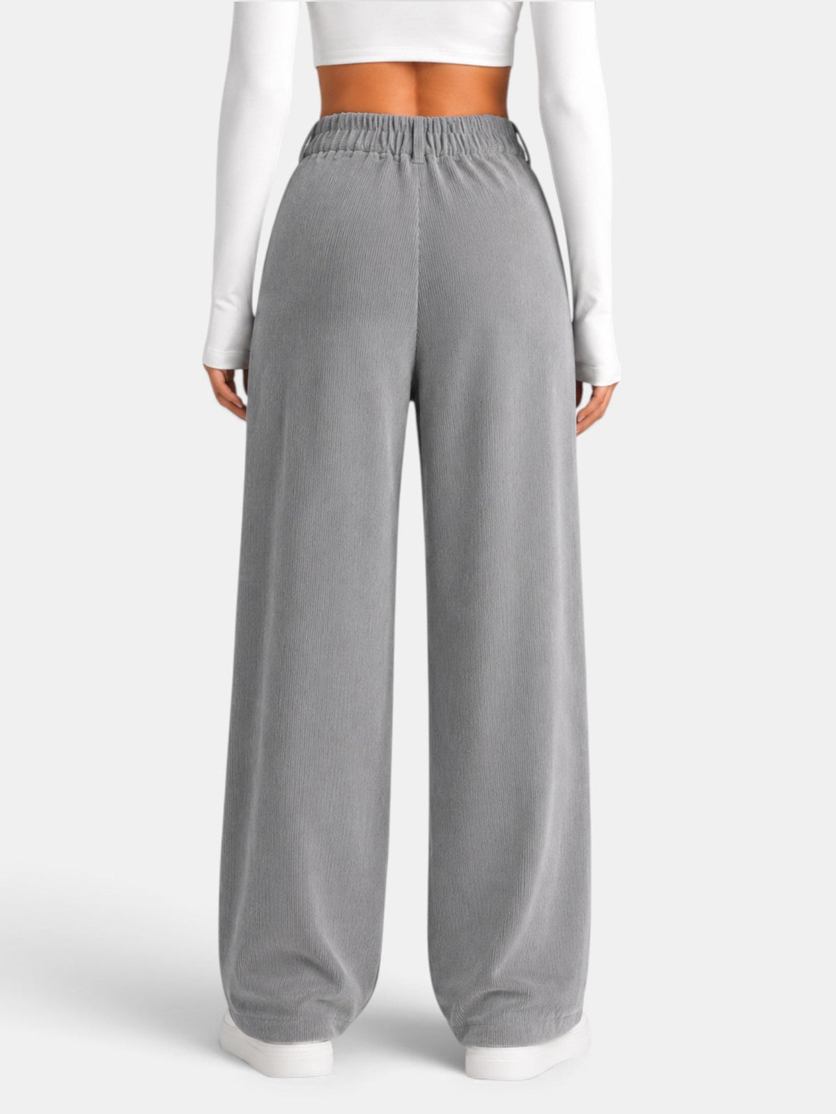 Pantalón Mujer Pana Cintura Alta