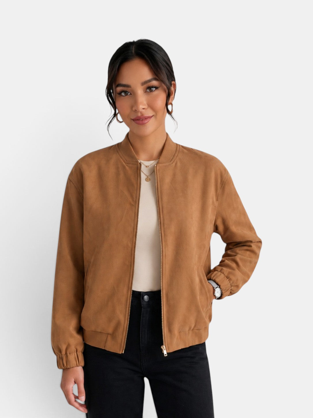 Chaqueta Oversize Mujer Polipiel Cazadora Moderna