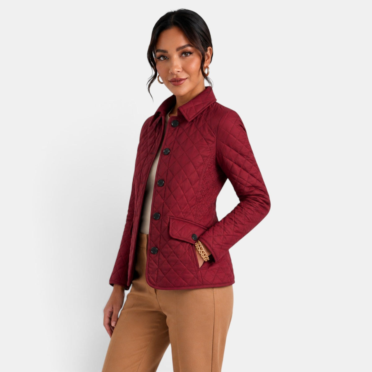 Chaqueta Acolchada Mujer Elegante
