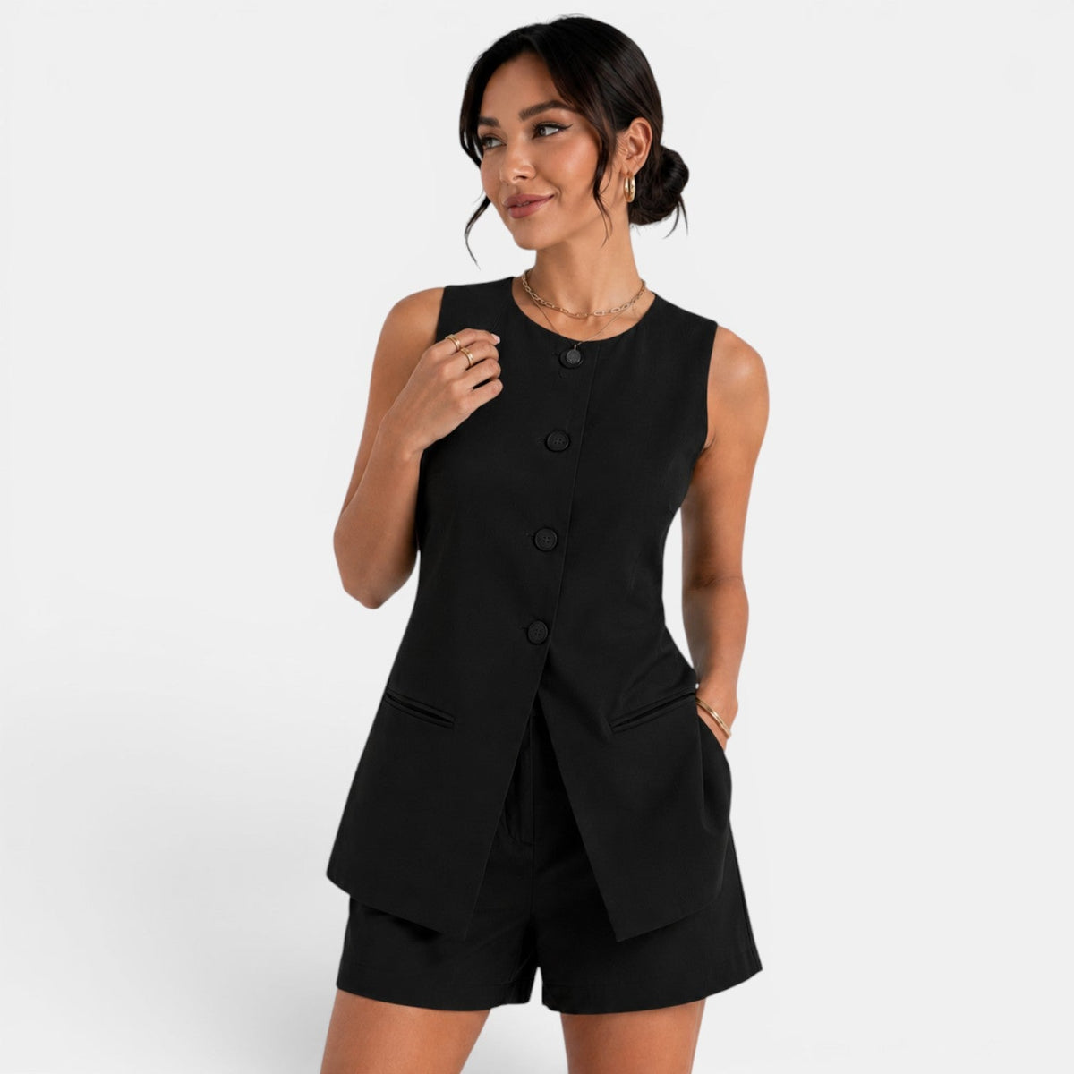 Conjunto Chaleco Mujer Elegante