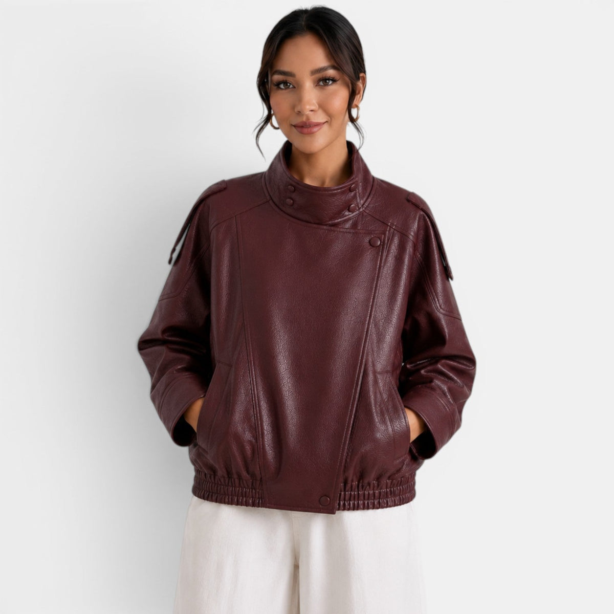 Chaqueta Bomber Piel Mujer