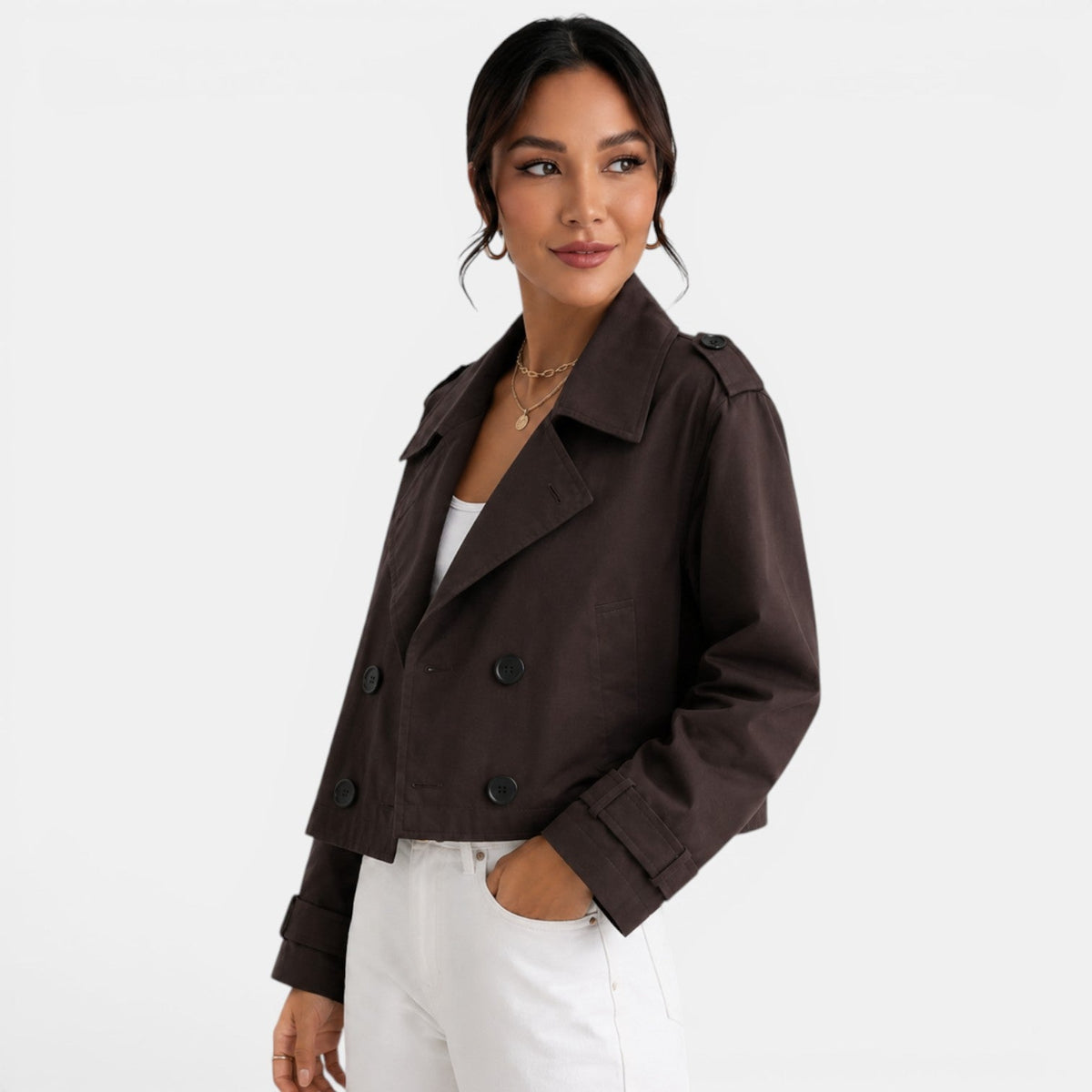 Gabardina Corta Mujer