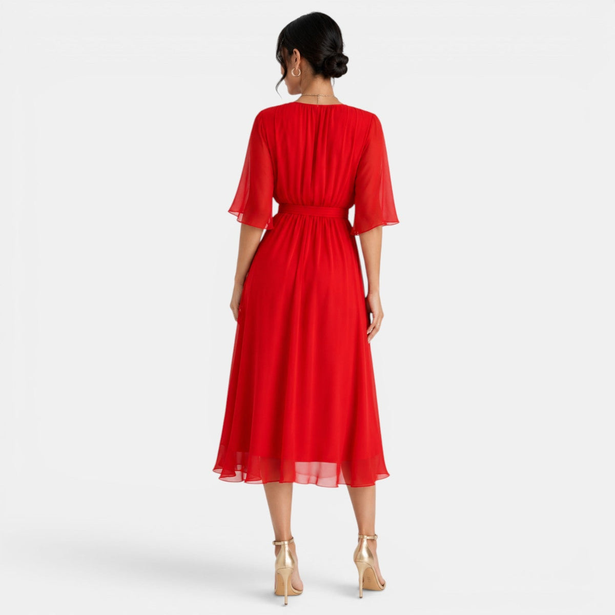 Vestido Midi Elegante Mujer