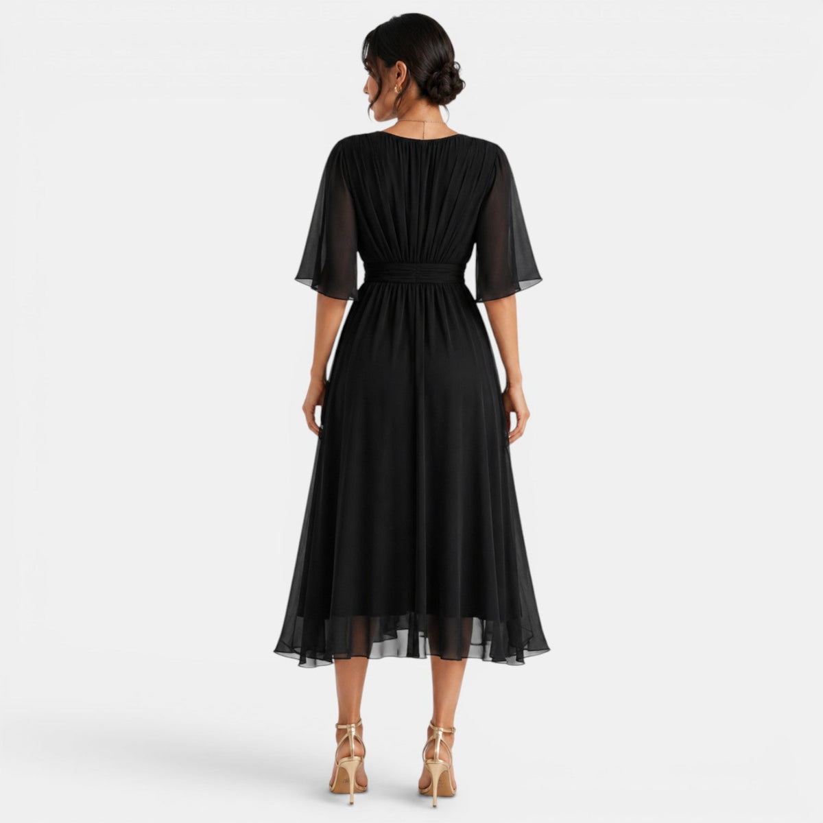 Vestido Midi Elegante Mujer