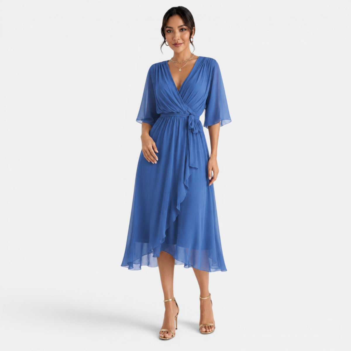 Vestido Midi Elegante Mujer