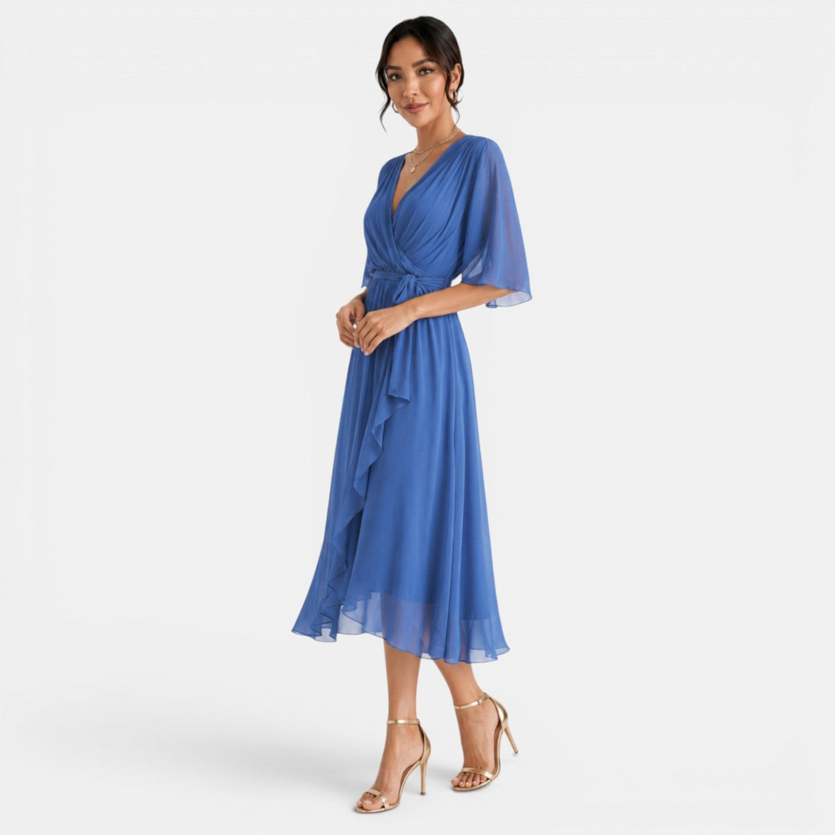 Vestido Midi Elegante Mujer