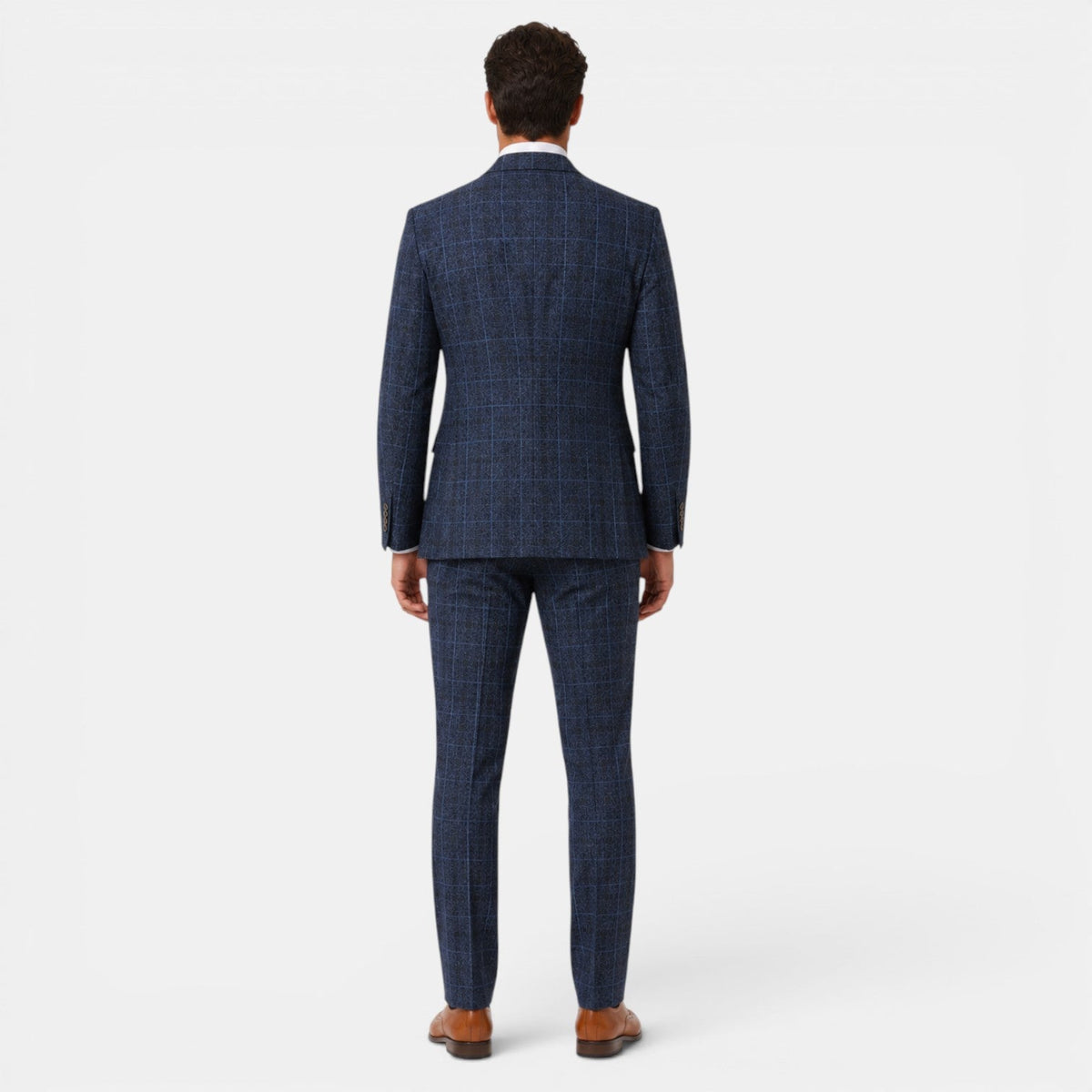 Traje Hombre 3 Piezas Cuadros