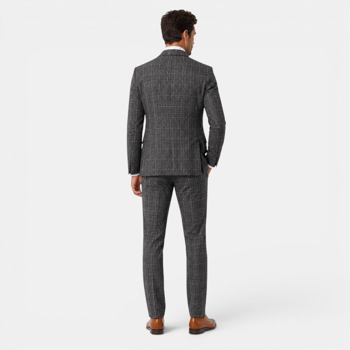 Traje Hombre 3 Piezas Cuadros