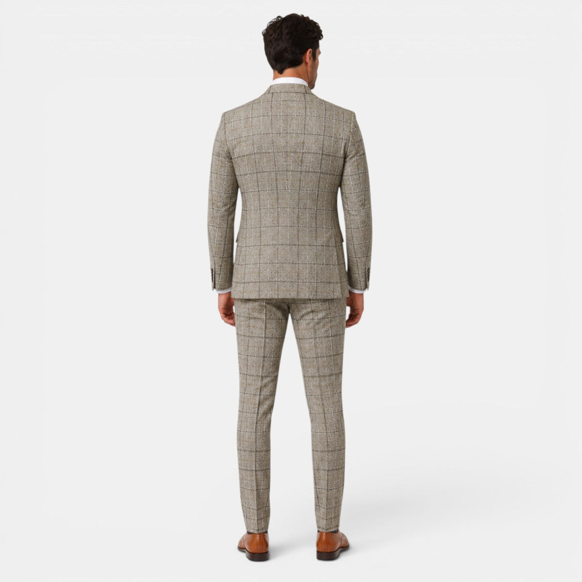 Traje Hombre 3 Piezas Cuadros