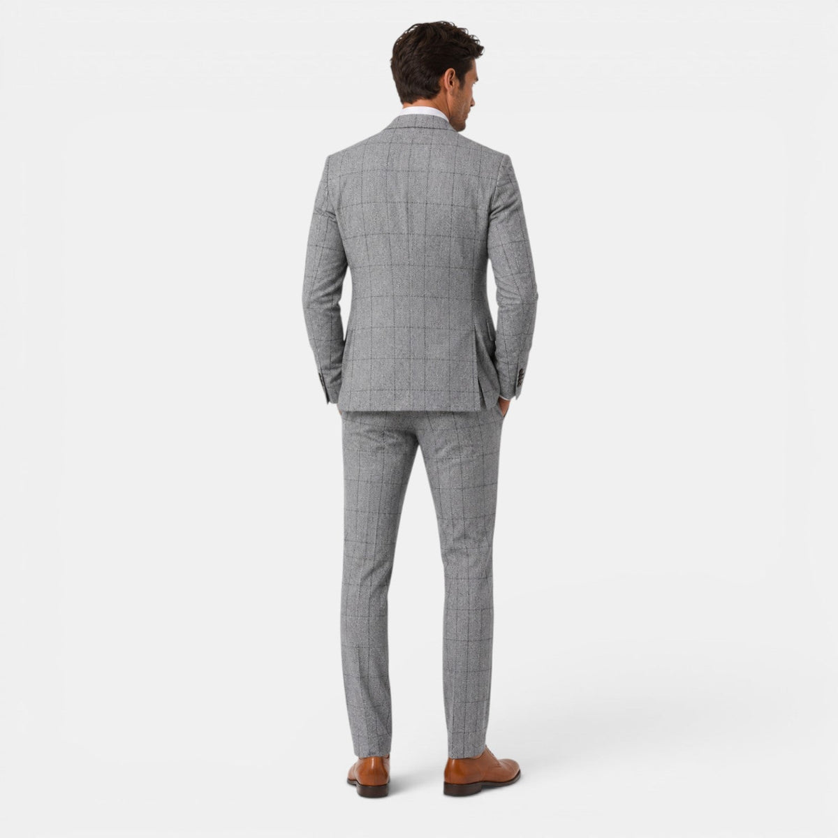Traje Hombre 3 Piezas Cuadros