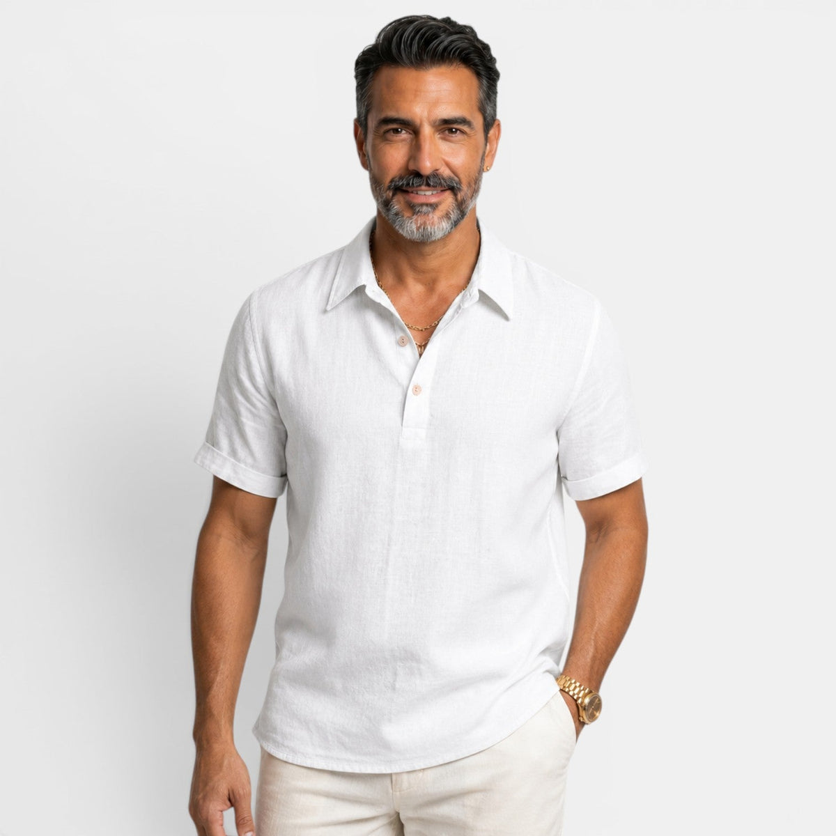 Polo Hombre Lino Casual