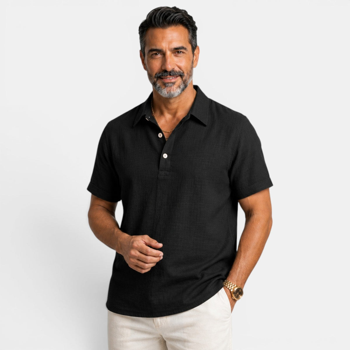 Polo Hombre Lino Casual