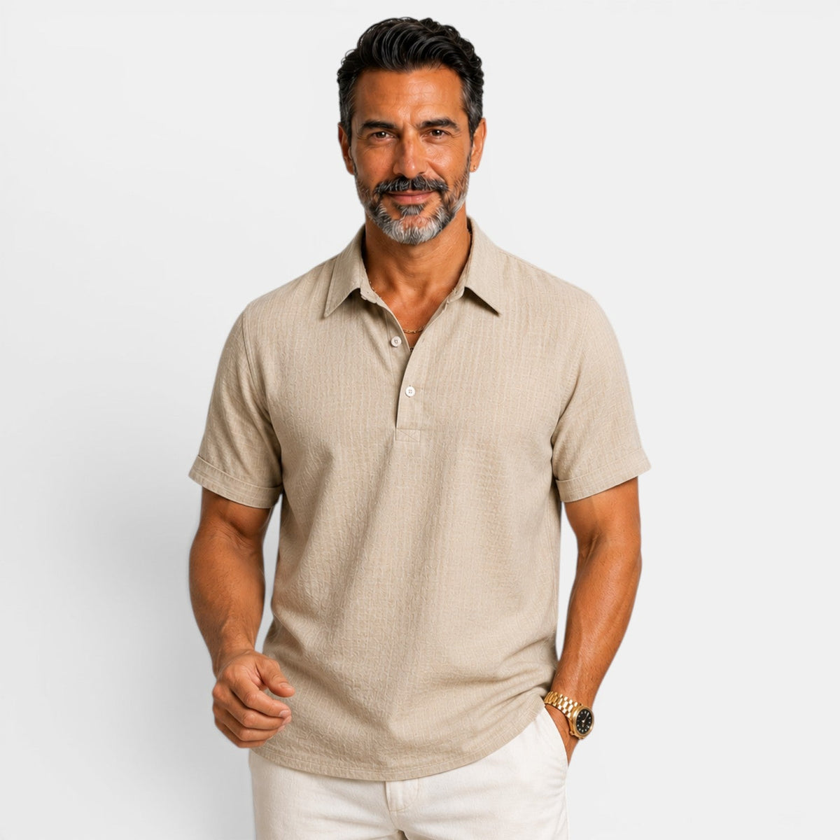 Polo Hombre Lino Casual