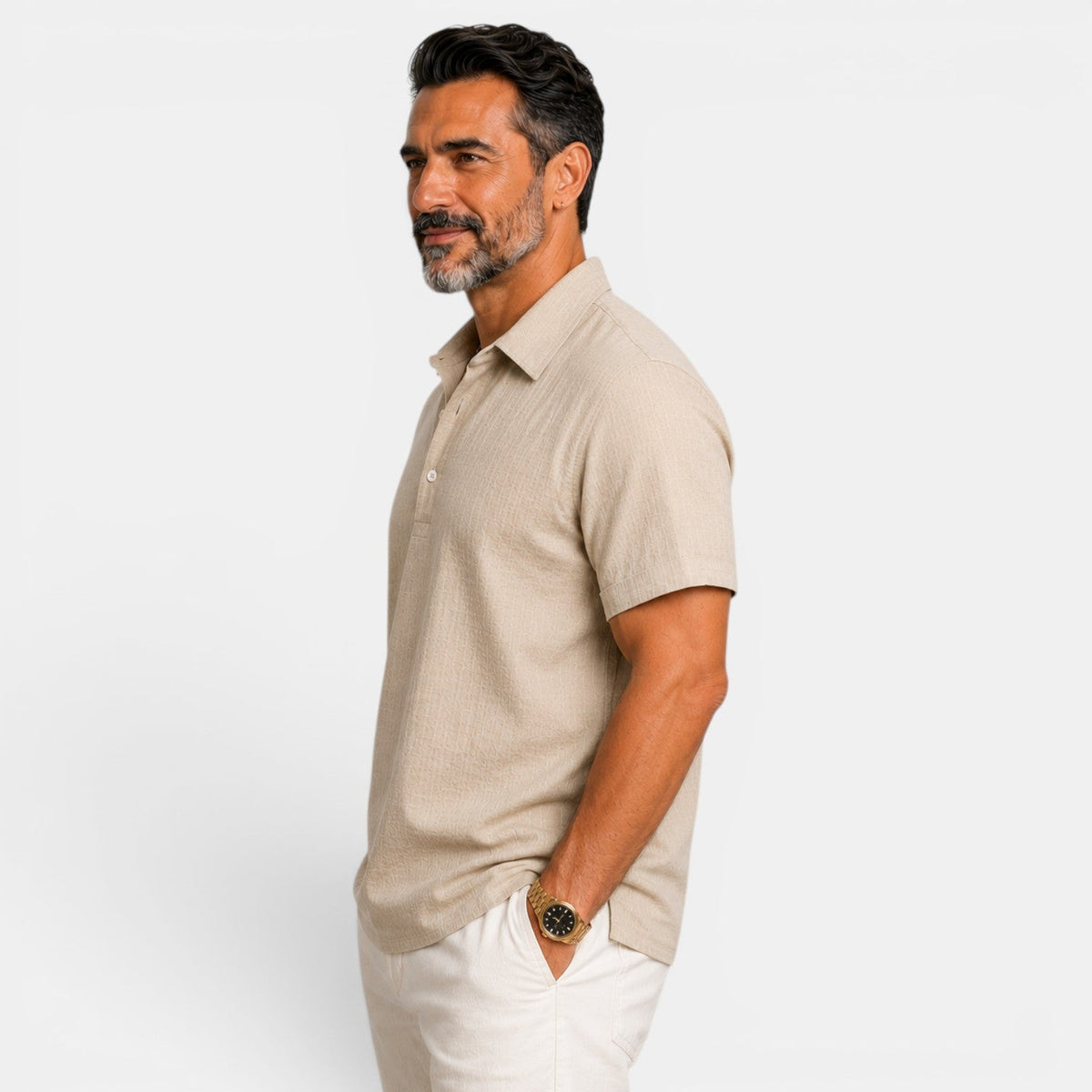 Polo Hombre Lino Casual