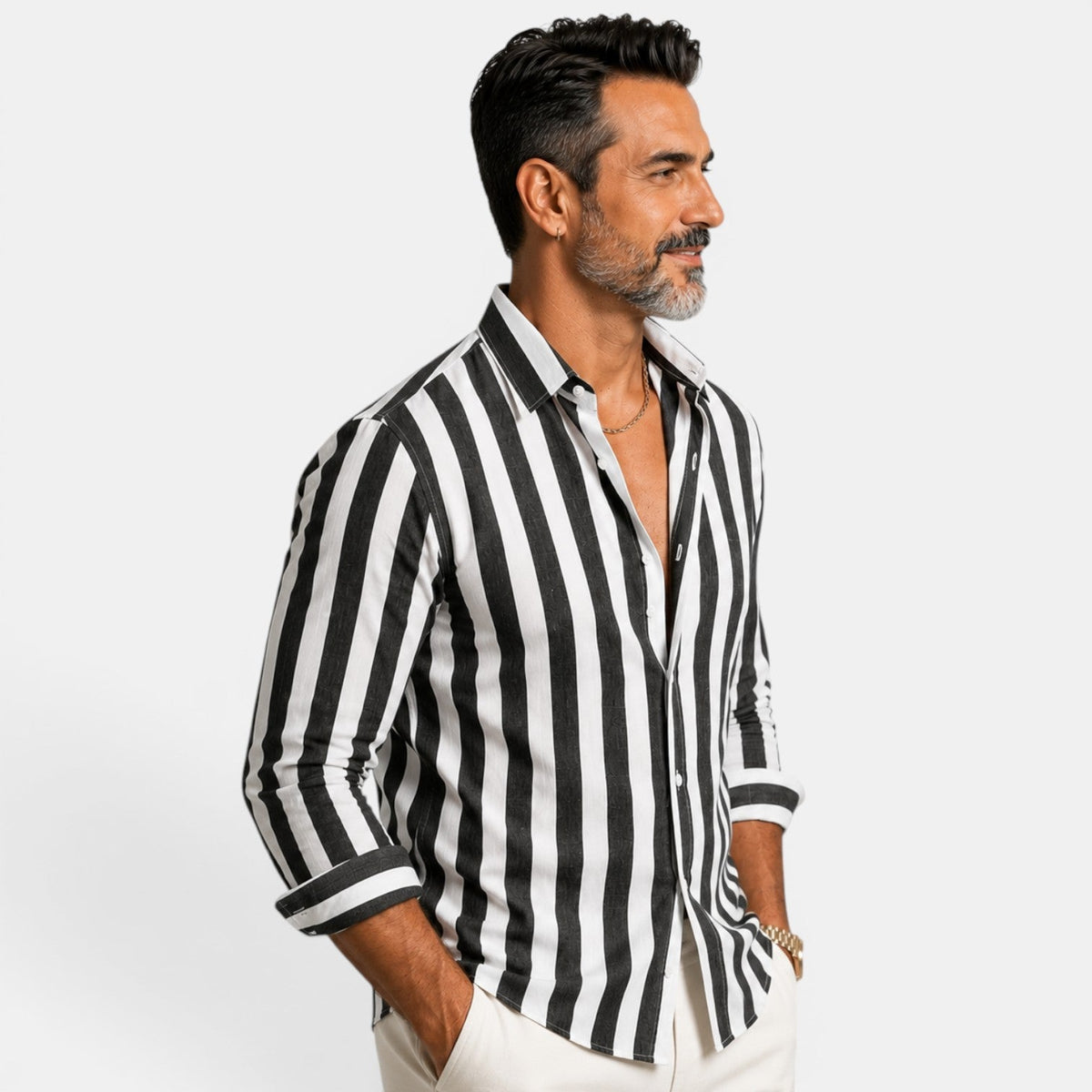 Camisa Rayas Hombre Casual