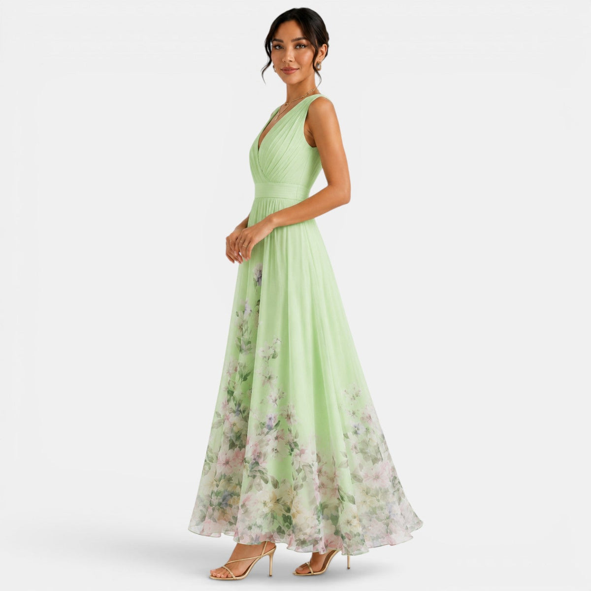 Vestido Largo Floral Mujer