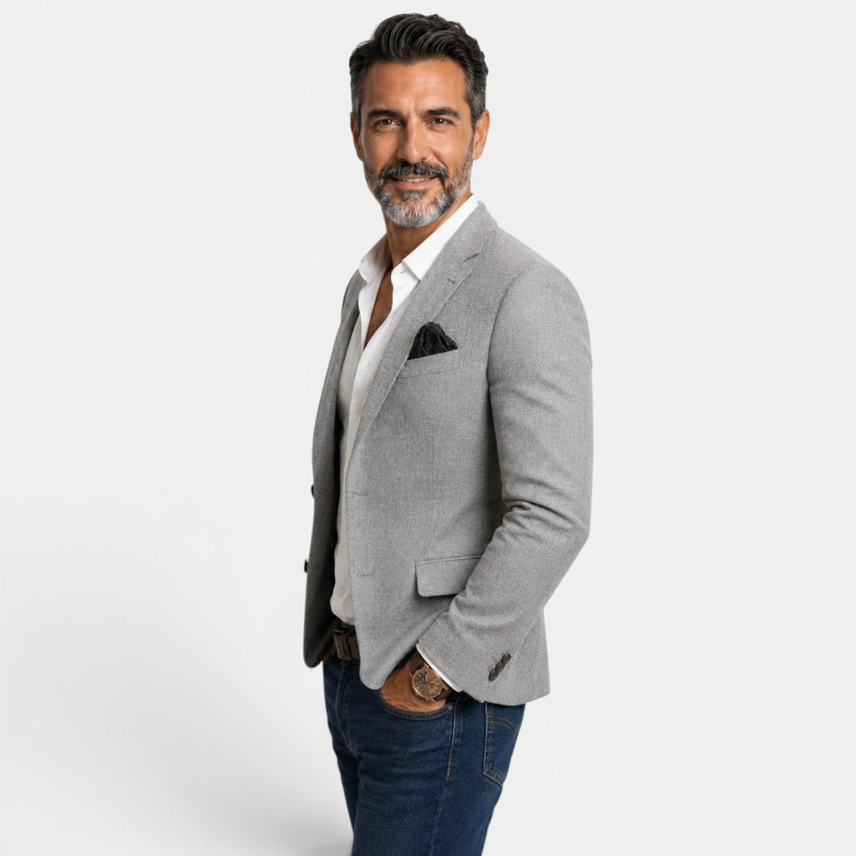 Blazer Hombre Estampado Doble Botón