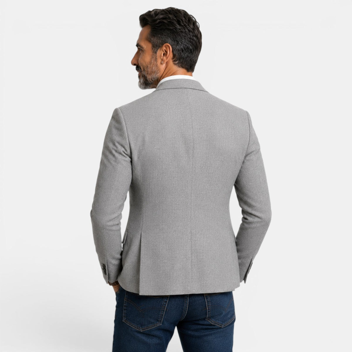 Blazer Hombre Estampado Doble Botón
