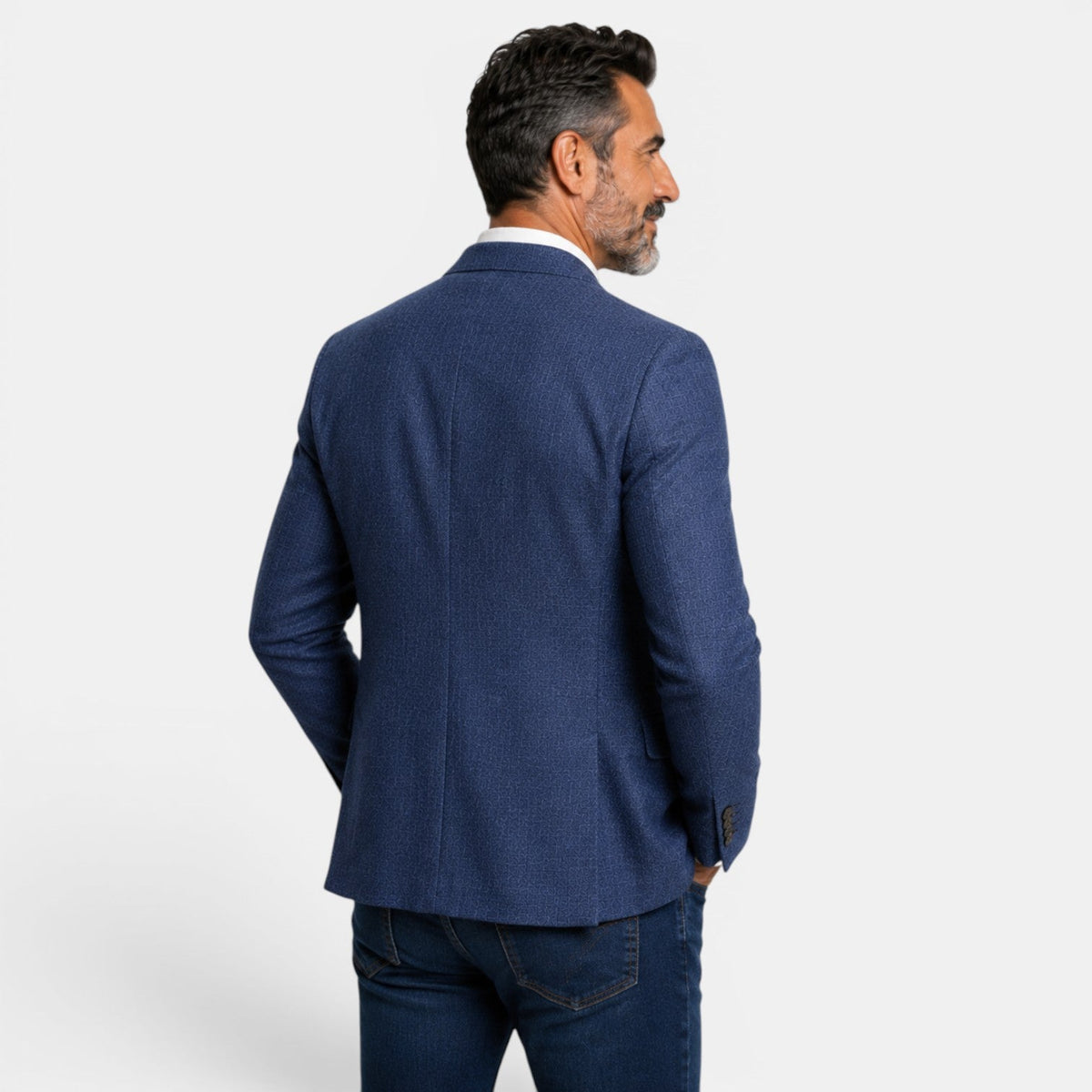 Blazer Hombre Estampado Doble Botón