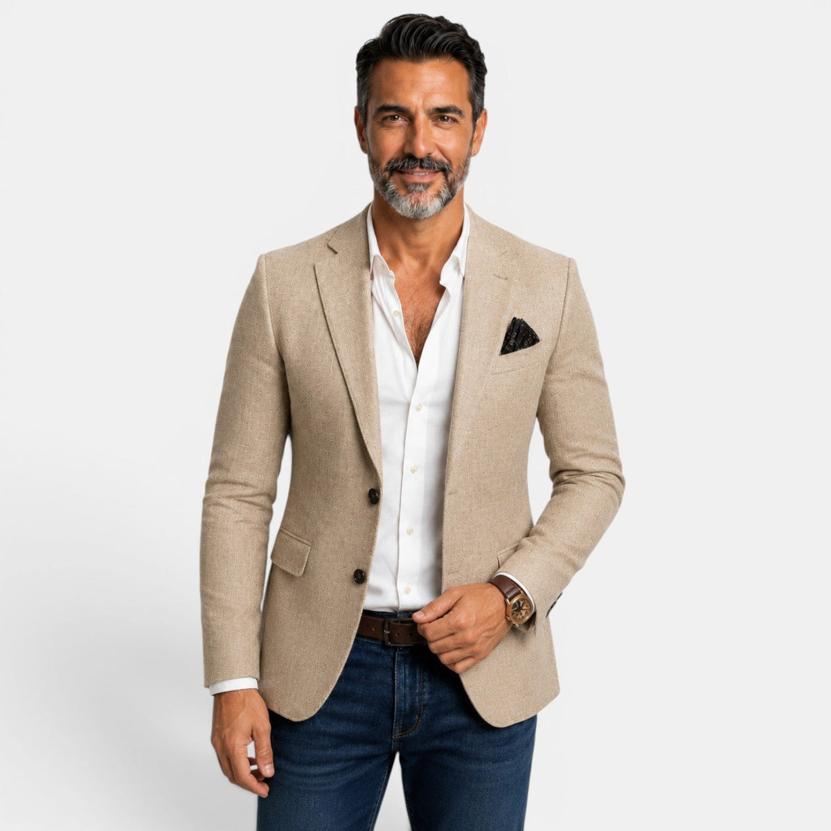 Blazer Hombre Estampado Doble Botón