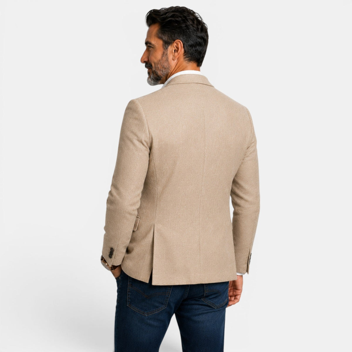 Blazer Hombre Estampado Doble Botón