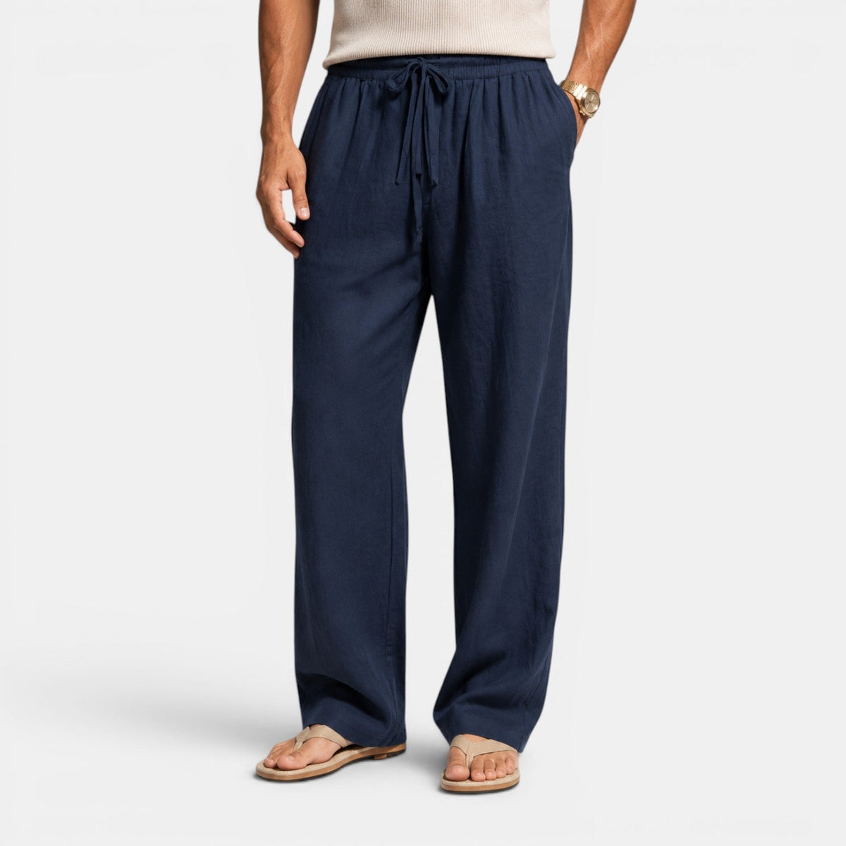 Pantalón Lino Hombre Casual