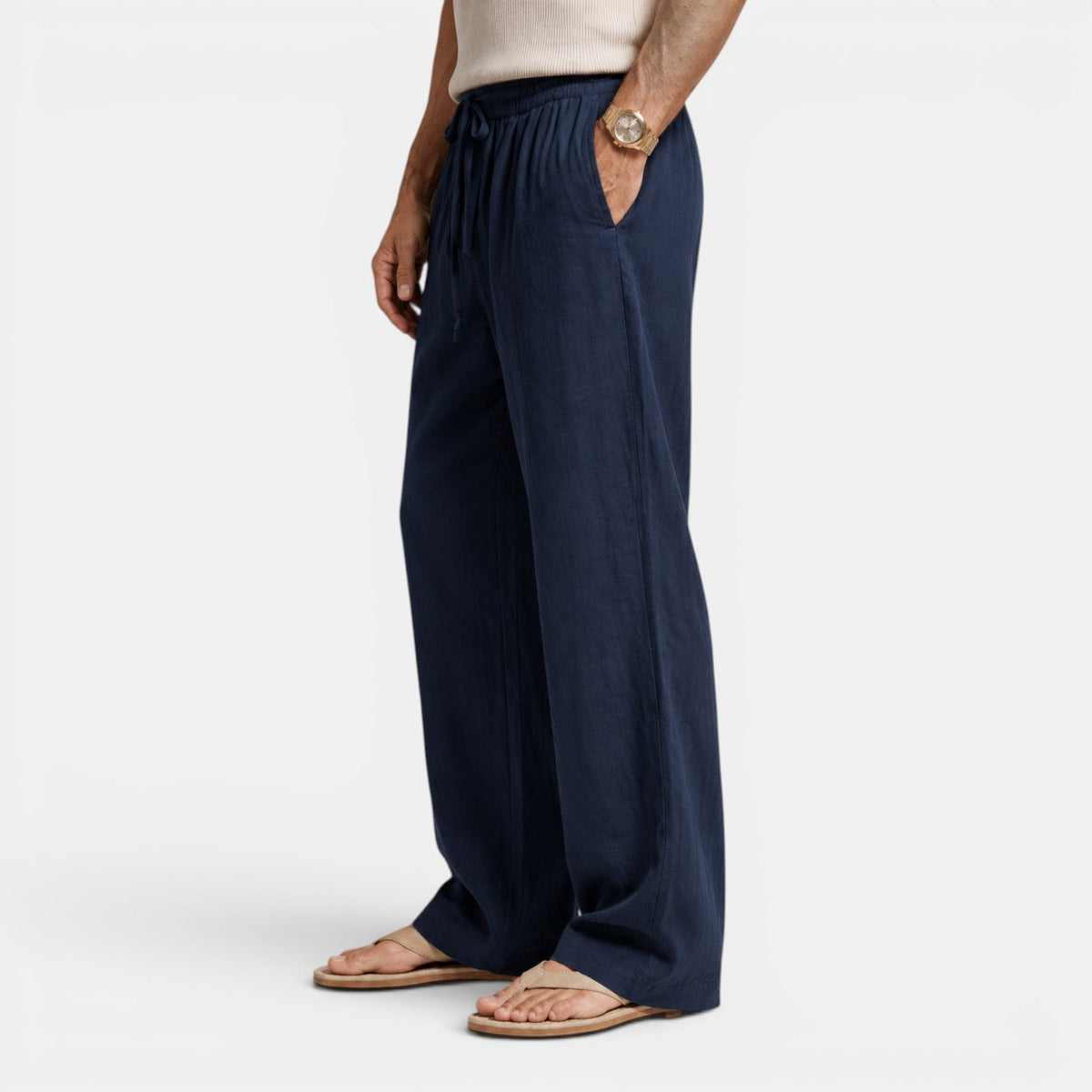 Pantalón Lino Hombre Casual
