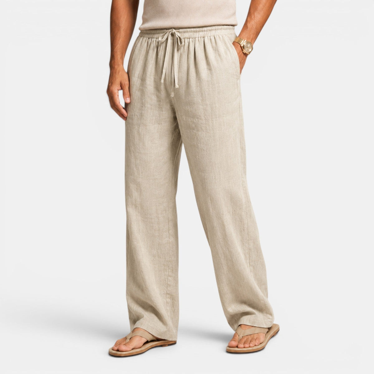 Pantalón Lino Hombre Casual