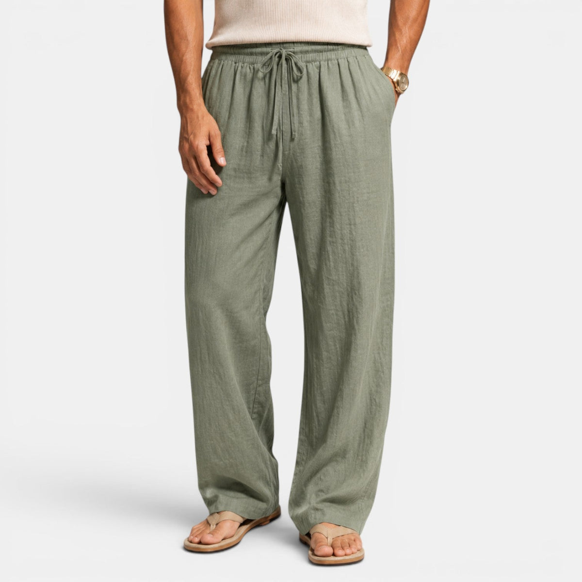 Pantalón Lino Hombre Casual