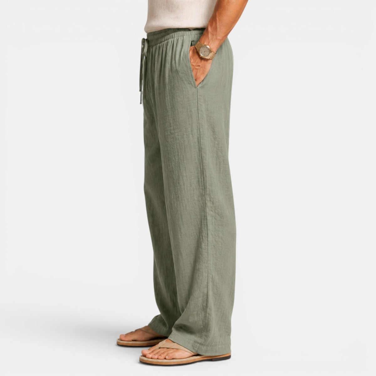 Pantalón Lino Hombre Casual