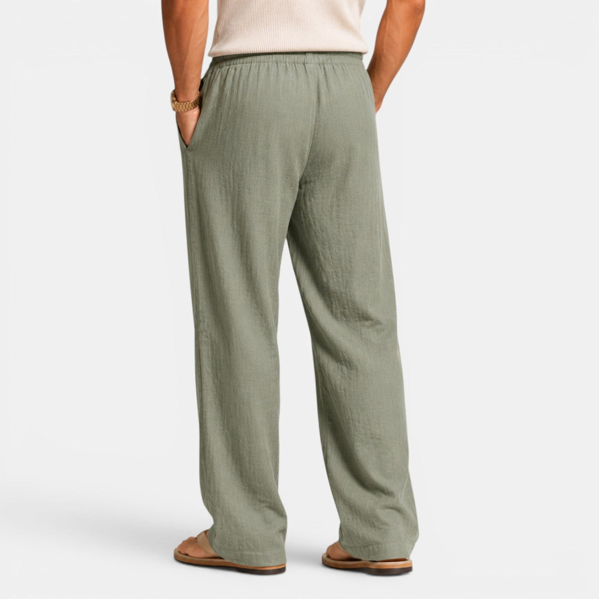 Pantalón Lino Hombre Casual