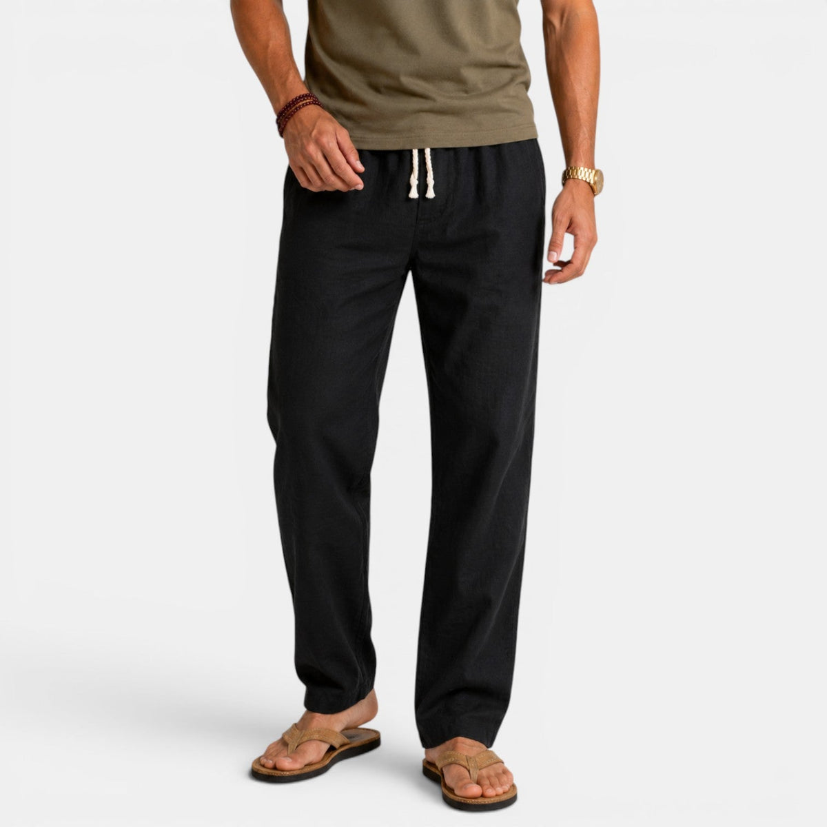 Pantalón Hombre Lino Holgado