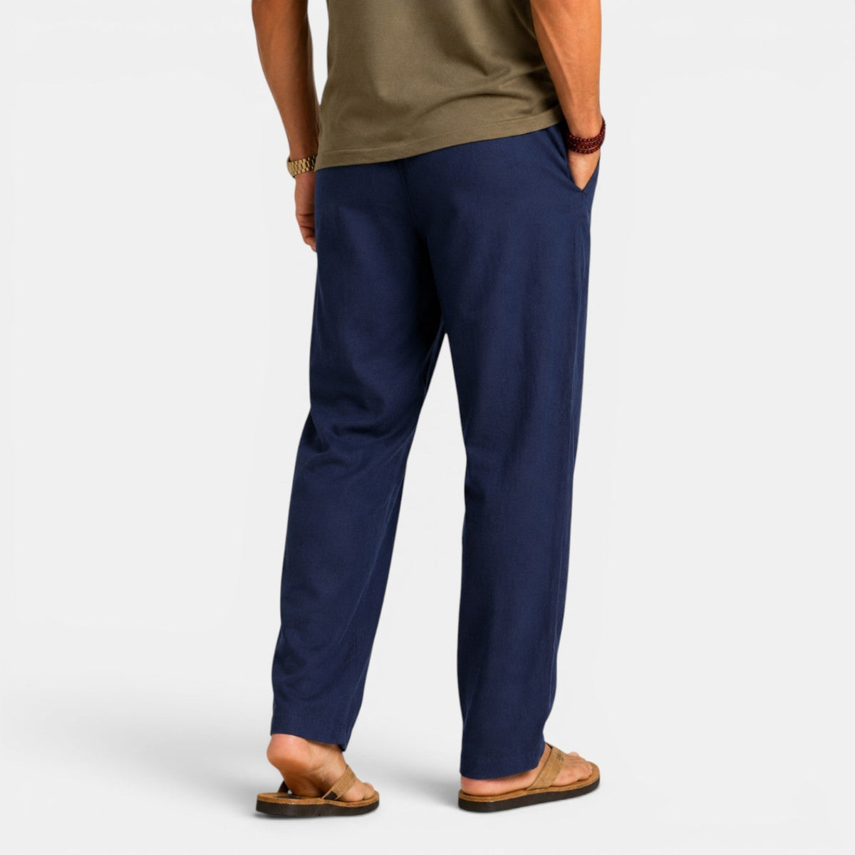 Pantalón Hombre Lino Holgado