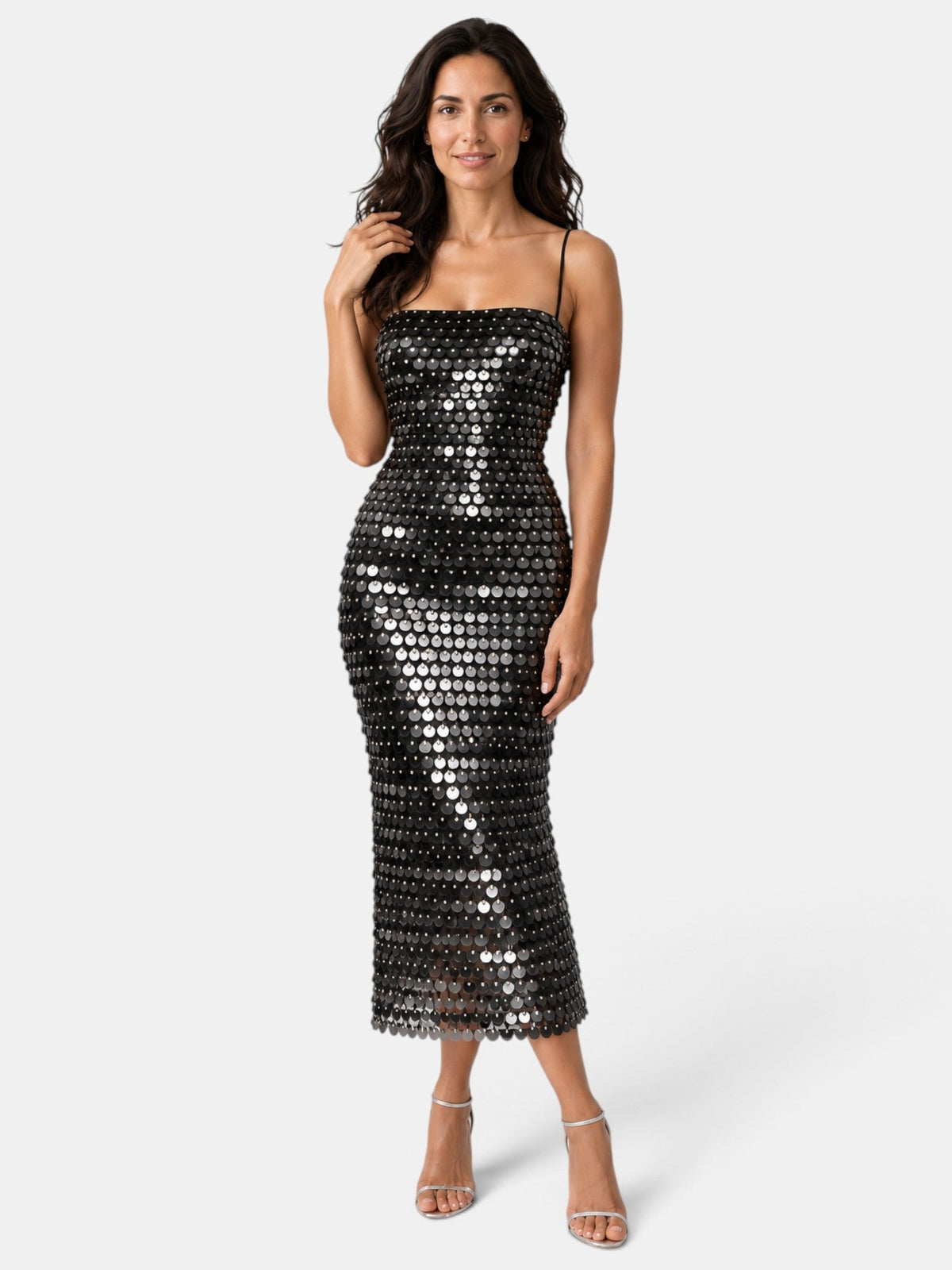 Vestido de Fiesta Midi Lentejuelas