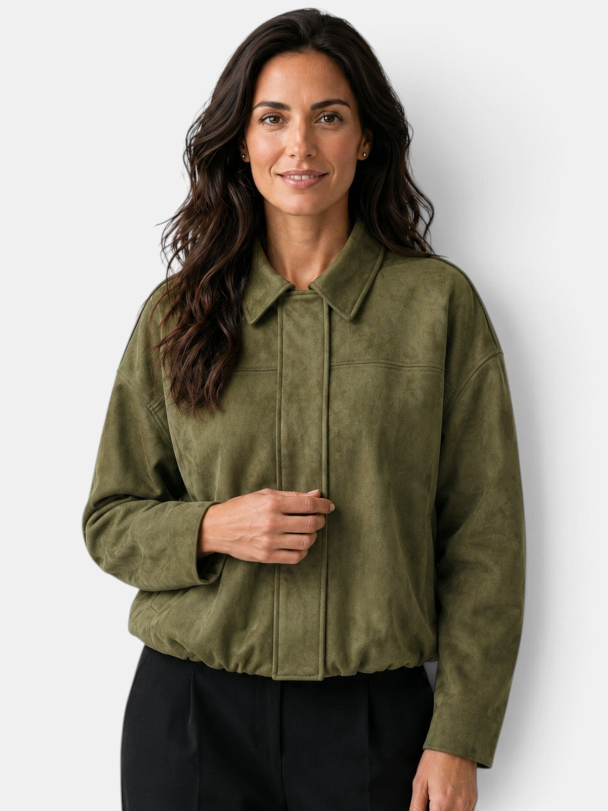 Chaqueta Mujer Ante Oversize Casual
