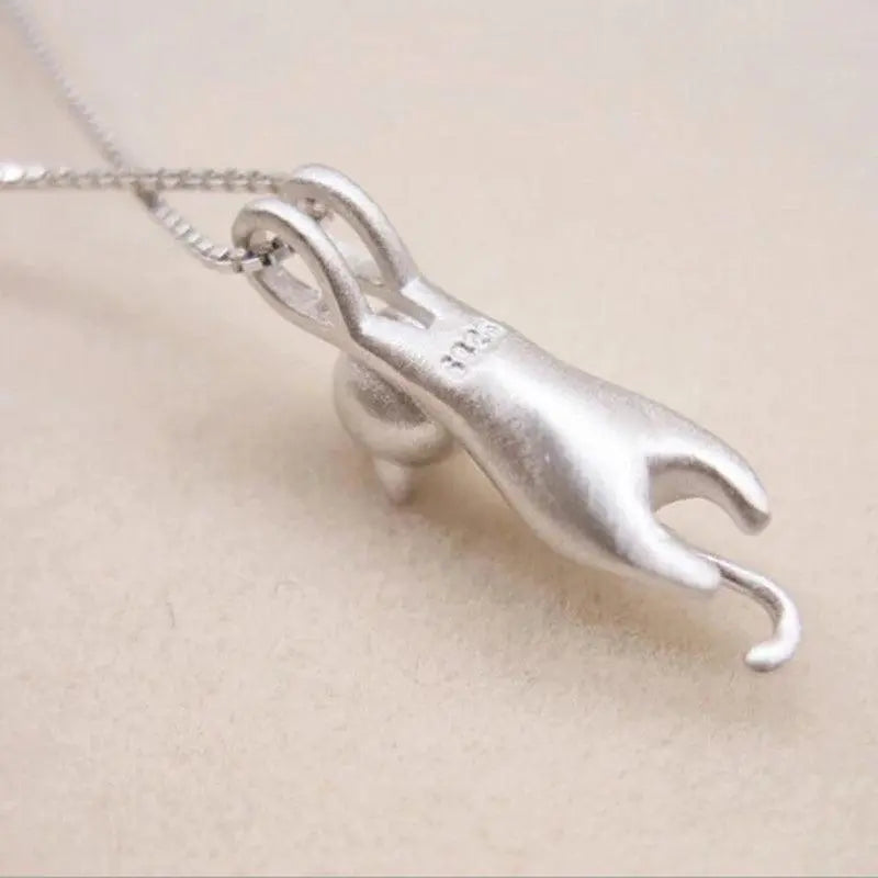 Collar con Gatito en Plata 925