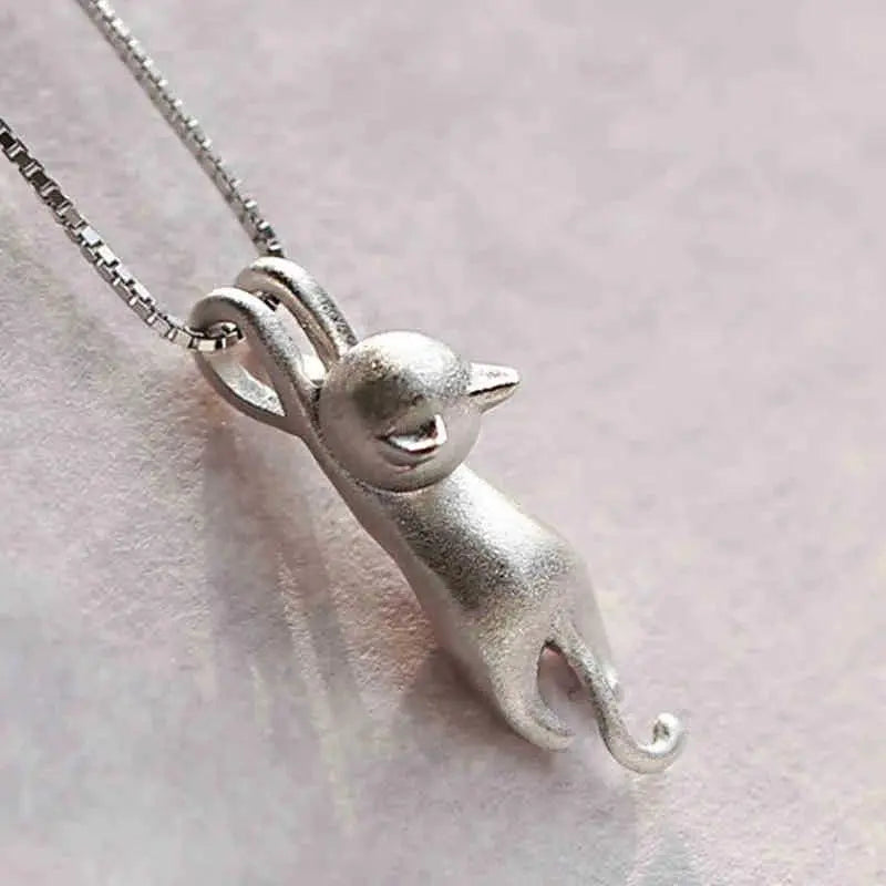 Collar con Gatito en Plata 925