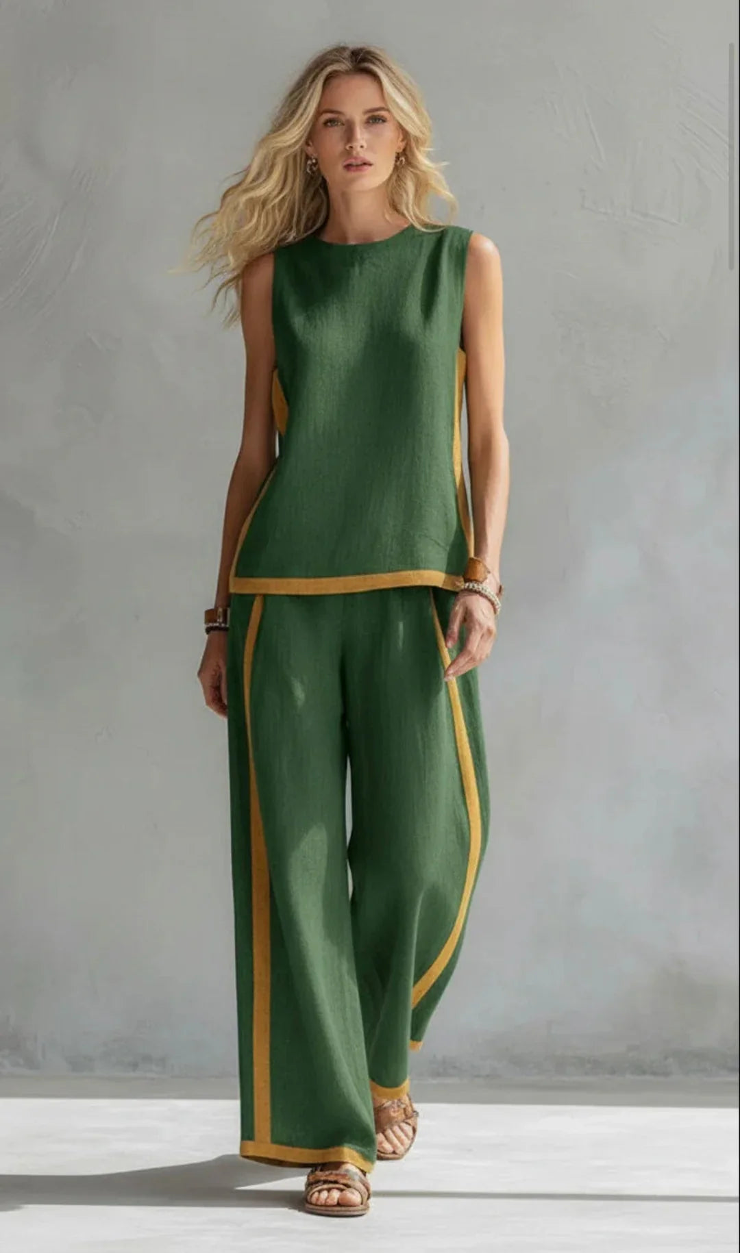 Sofía | Conjunto Fluido con Detalles a Contraste