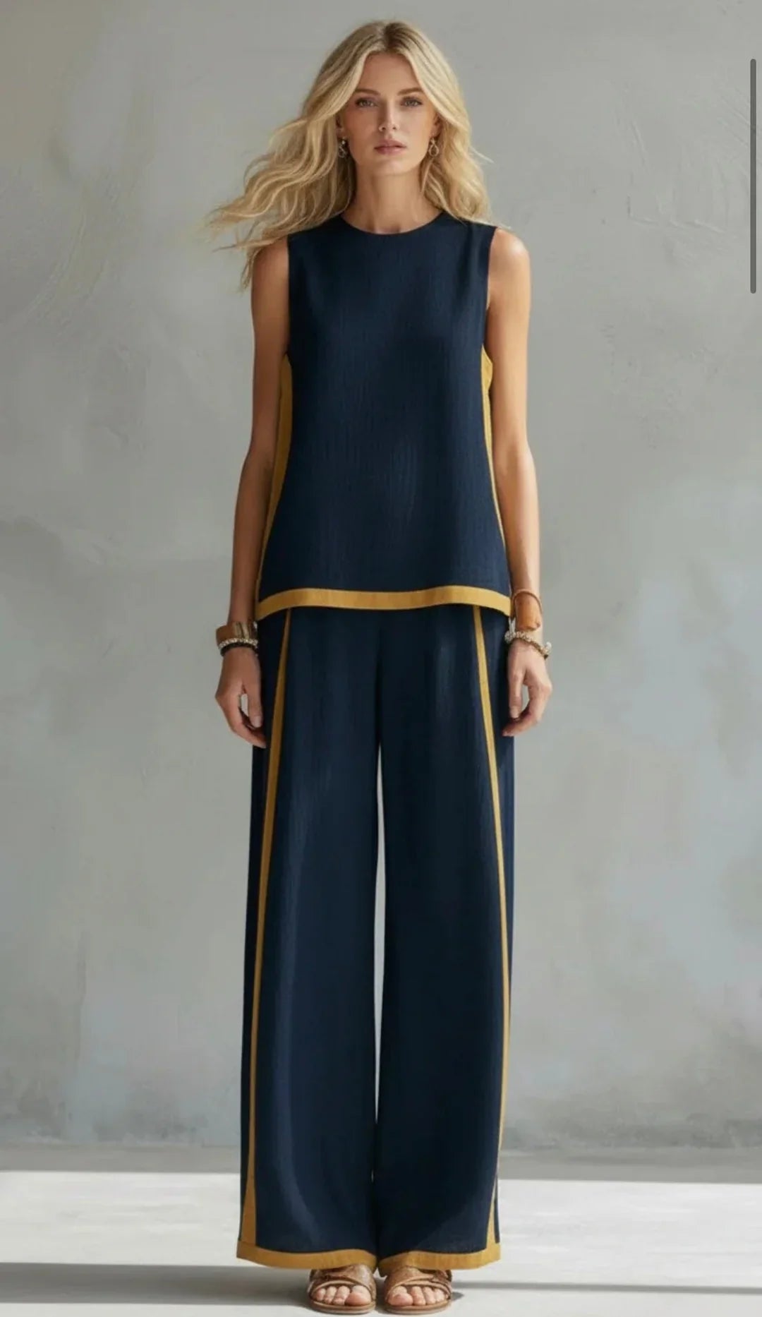 Sofía | Conjunto Fluido con Detalles a Contraste