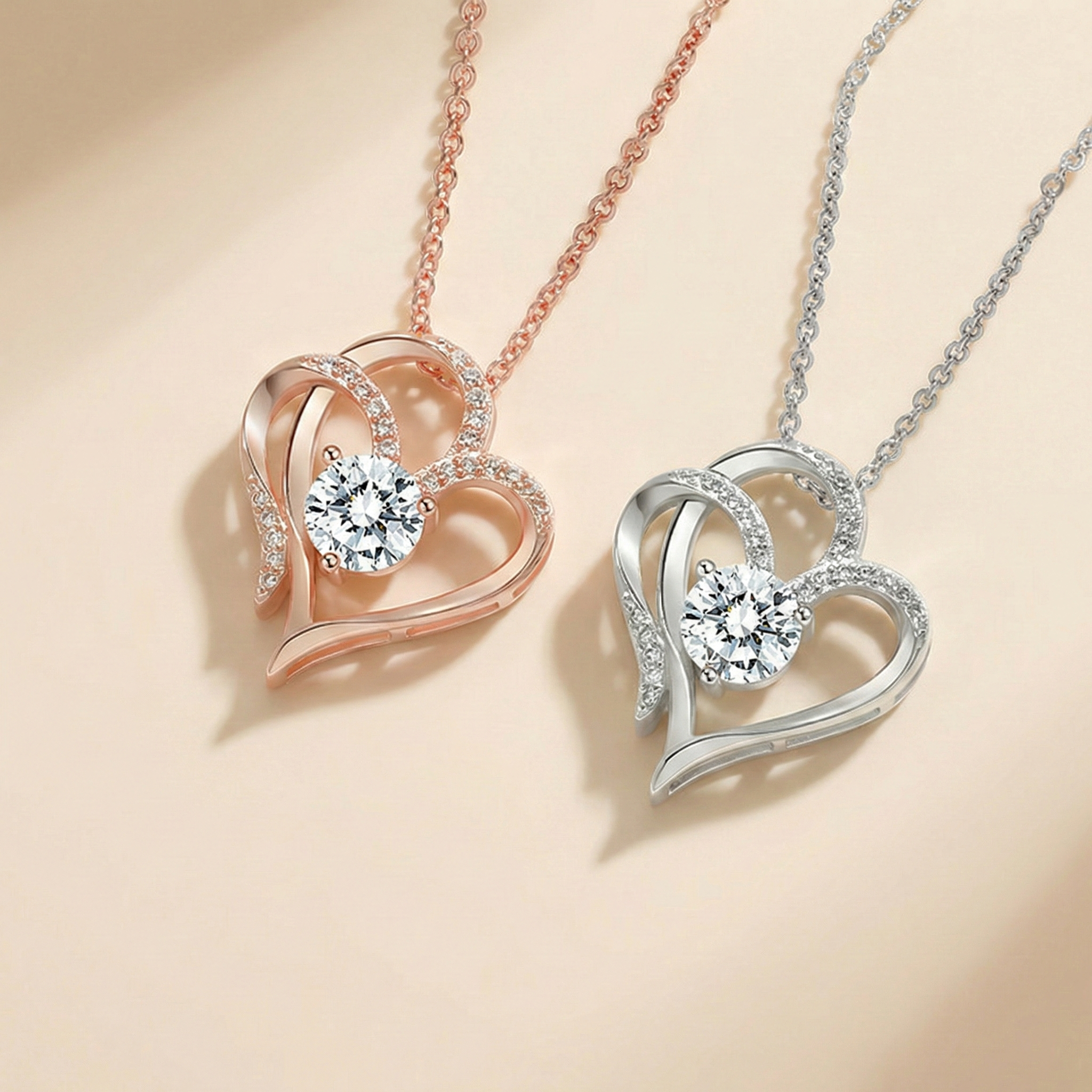 Collana doppio cuore