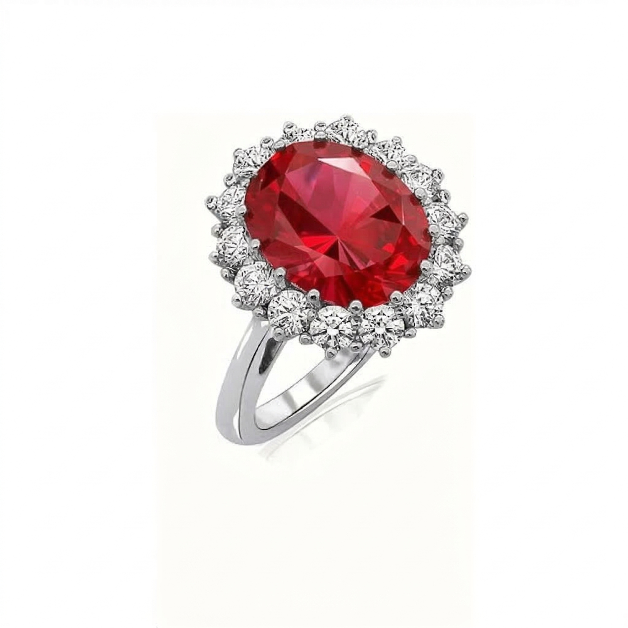 Anillo Corona Rubí Escarlata