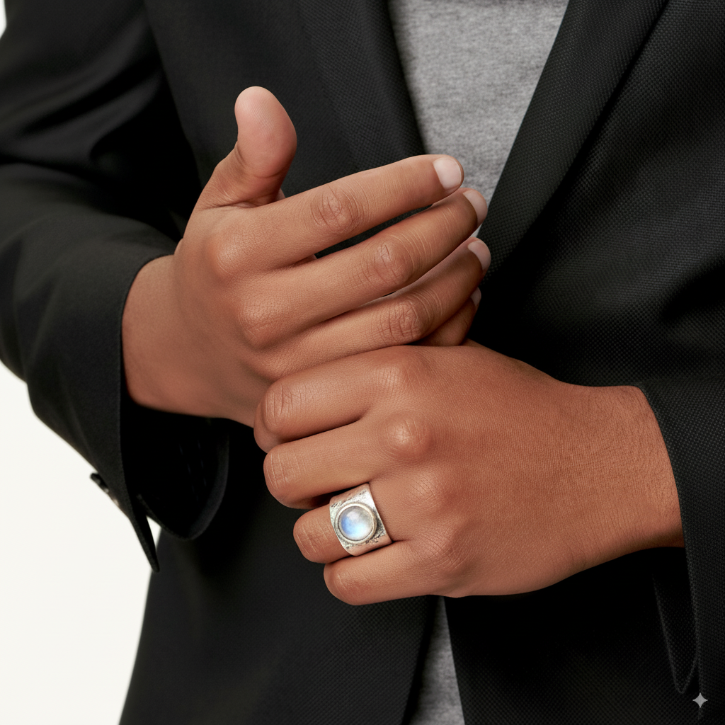 Anillo Boho con Piedra de Luna