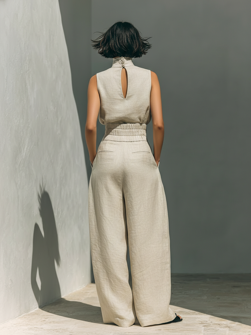 Marieta | Conjunto Minimalista de Blusa y Pantalón